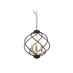 Pendelleuchte, Gold, Schwarz, H 150 cm, FLOW