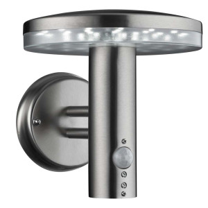 LED Wandleuchte, Edelstahl, H 19,5 cm, BROOKLYN