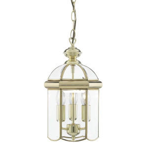 Deckenleuchte, Messing, H 134 cm, LANTERNS