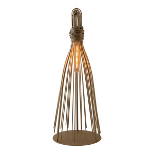 Tischleuchte, Champagne Silber, H 78 cm, CARAFFE