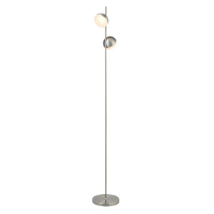 LED Stehleuchte, Silber, Edelstahl, H 142 cm, TULLY