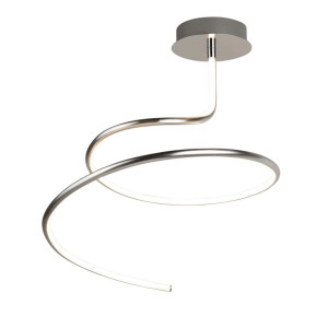 LED Deckenleuchte, Aluminium, Silber, H 60 cm