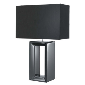 Spiegelreflex Tischlampe, Schwarz, H 58 cm, MIRROR