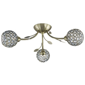 Deckenleuchte, Antik Messing, 54 cm, BELLIS II