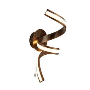 Wandleuchte, Aluminium, Gold, H 38 cm, RIBBON