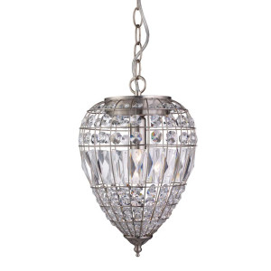 Pendelleuchte, Silber, H 93 cm, PINEAPPLE