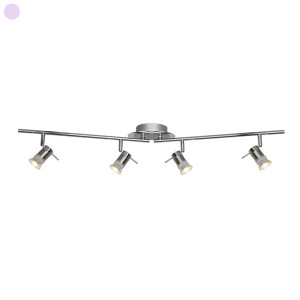 LED Deckenleuchte, Chrom, Silber, L 90 cm, ARIES