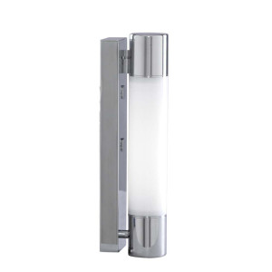 LED Wandleuchte, Chrom, Weiß, H 36 cm, POPLAR