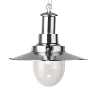 Pendelleuchte, Silber, H 94 cm, FISHERMAN