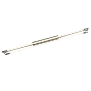 LED Deckenleuchte, Chrom, L 124 cm, FLUSH