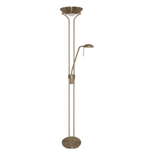 Stehlampe, dimmbar, Antik, Messing, Plattiert, Glas