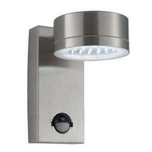LED Wandleuchte, Edelstahl, H 15 cm, Sensor