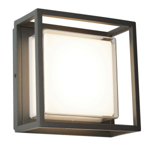 LED Wandleuchte, Dunkelgrau, H 20 cm, OHIO