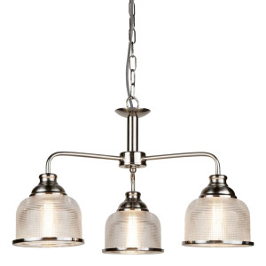 Deckenleuchte, Silber, H 88 cm, Diffusor, BISTRO II