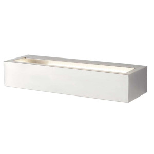 LED Wandleuchte, Chrom, Weiß, 28 cm, WALL