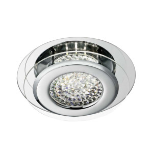 LED Deckenleuchte, Chrom, 28 cm, VESTA