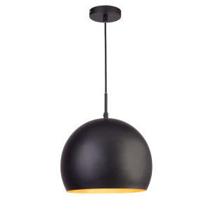 Pendelleuchte, Gold, Schwarz, H 155 cm, INDUSTRIAL PENDANTS