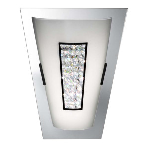 LED Wandleuchte, Spiegel, Glas, Chrom, weiß, schwarz, Silber