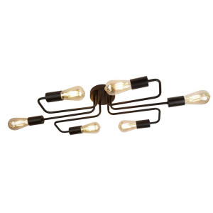 Deckenleuchte, Schwarz, L 70 cm, CIRCUIT