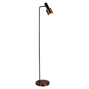 Stehleuchte, Schwarz, Kupfer, H 147 cm, DENMARK