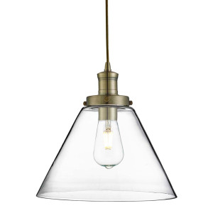 Pendelleuchte, Klarglasschirm, H 100 cm, PYRAMID