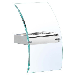 LED Wandleuchte, Chrom, H 29 cm, WALL