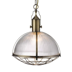 Pendelleuchte, Antik Messing, H 95 cm, INDUSTRIAL PENDANTS