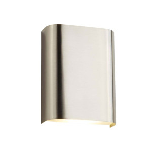 LED Up & Down Wandleuchte, Aluminium, Silber, H 13 cm