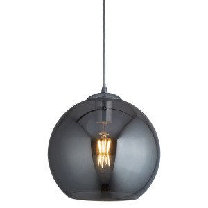 Pendelleuchte, Glaskugel, rauch, 30 cm