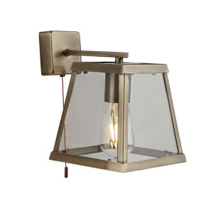 Wandleuchte, Antik Messing, H 23 cm, VOYAGER