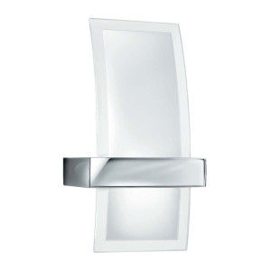 LED Wandleuchte, Chrom, H 30 cm, WALL
