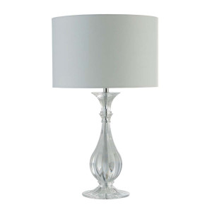 Tischlampe, Weiß, H 46 cm, SANNA