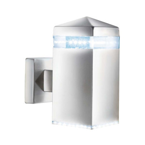 LED Stehlampe, Silber, Edelstahl, H 18 cm, INDIA