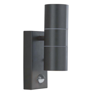 LED Wandleuchte, Edelstahl, Schwarz, H 21,5 cm, OUTDOOR