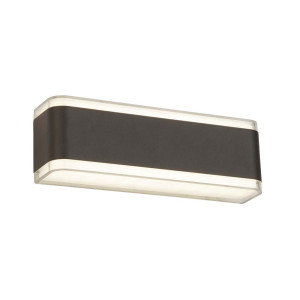 LED Wandleuchte, Aluminium, Grau, 22 cm, OUTDOOR