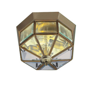Deckenleuchte, Messing, Antik, Brass, Glas, Dimmbar
