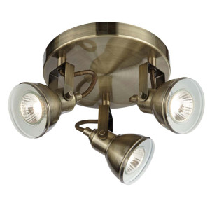 Deckenleuchte, Antik Messing, Strahler, 30 cm, FOCUS