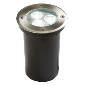 LED Einbauleuchte, Edelstahl, H 11,7 cm