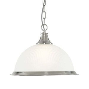 Pendelleuchte, Silber, H 78 cm, AMERICAN DINER