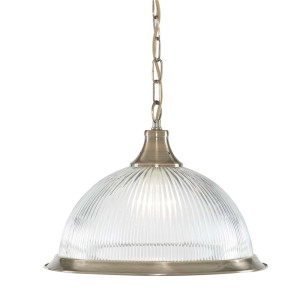 Pendelleuchte, Antik Messing, H 78 cm, AMERICAN DREAM