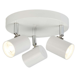 LED Deckenleuchte, Chrom, Weiß, 26 cm, ROLLO