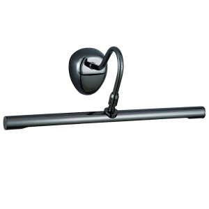 LED Bilderleuchte, chrom-schwarz, Spot verstellbar, L 36 cm