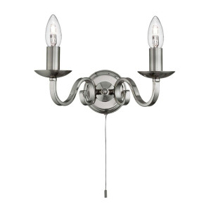 Wandleuchte, Silber, 30 cm, RICHMOND