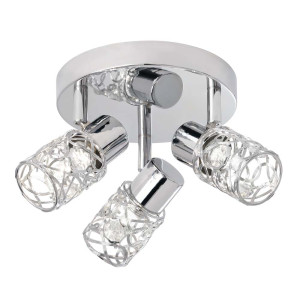 Deckenleuchte, Chrom, 32 cm, MESH SPOT I & II