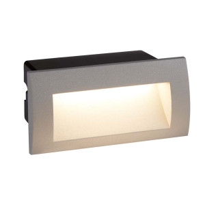 3W Ankle Led Innen / Aussen Einbaurechteck, Grau 4000K Glas