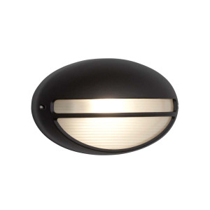 LED Außen Wandleuchte, Aluminium, Glas, Schwarz, dimmbar