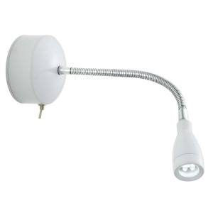 LED Wandleuchte, Chrom, H 28,5 cm, Verstellbar