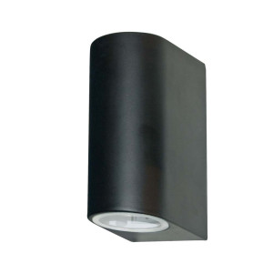LED Up & Down Wandleuchte, Schwarz, H 15 cm