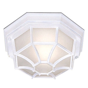 Außen Deckenleuchte, Aluminium, Glas, weiß, dimmbar, IP44