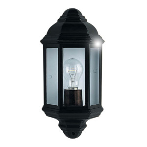 Wandleuchte, Schwarz, Aluminium, H 36 cm, OUTDOOR